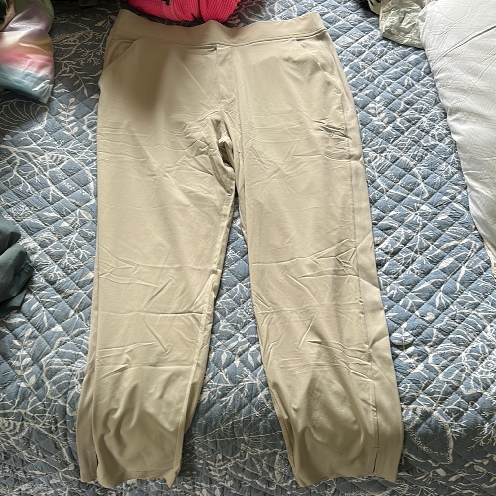 Athleta Brooklyn Pants 16 EUC Light Tan